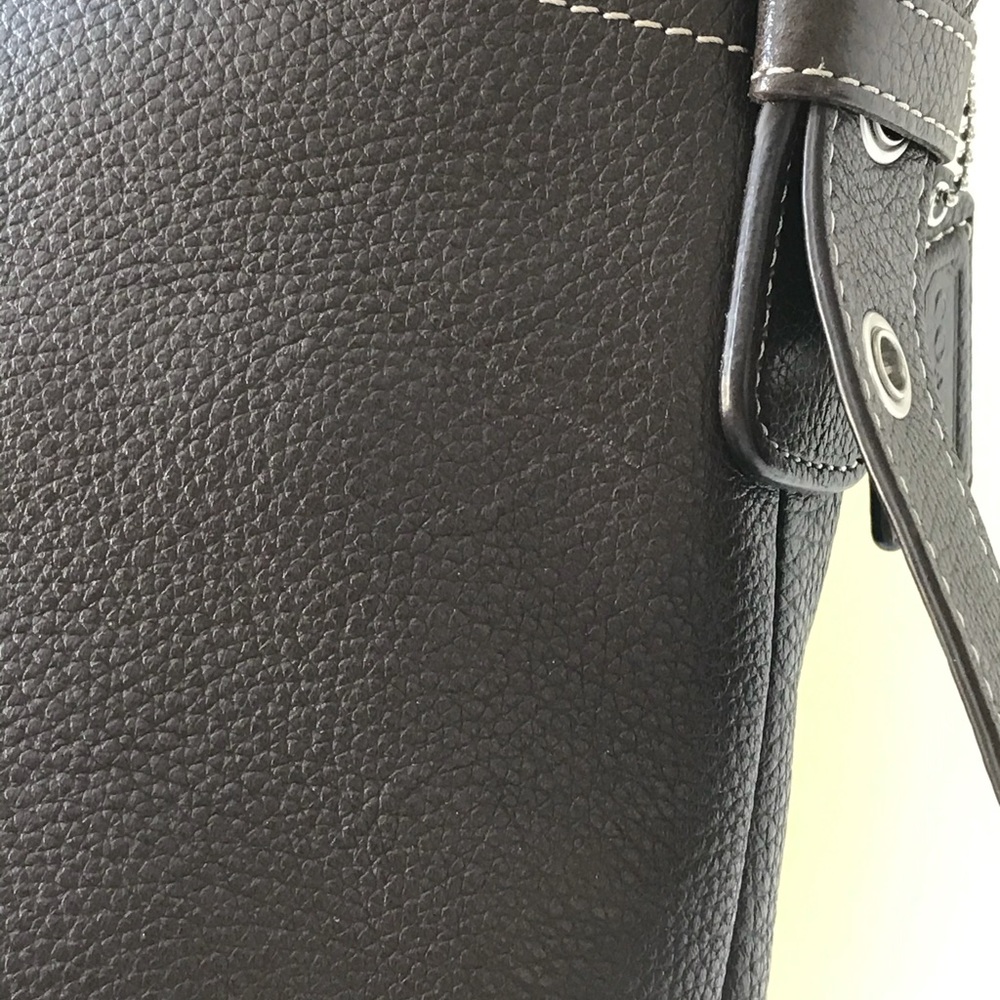 Coach Chocolate Leather Duffle F15064 Shoulder Bag - Picture 11 of 13